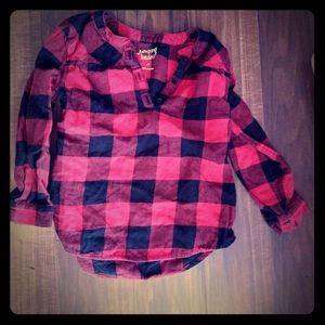 Girls long sleeve flannel shirt